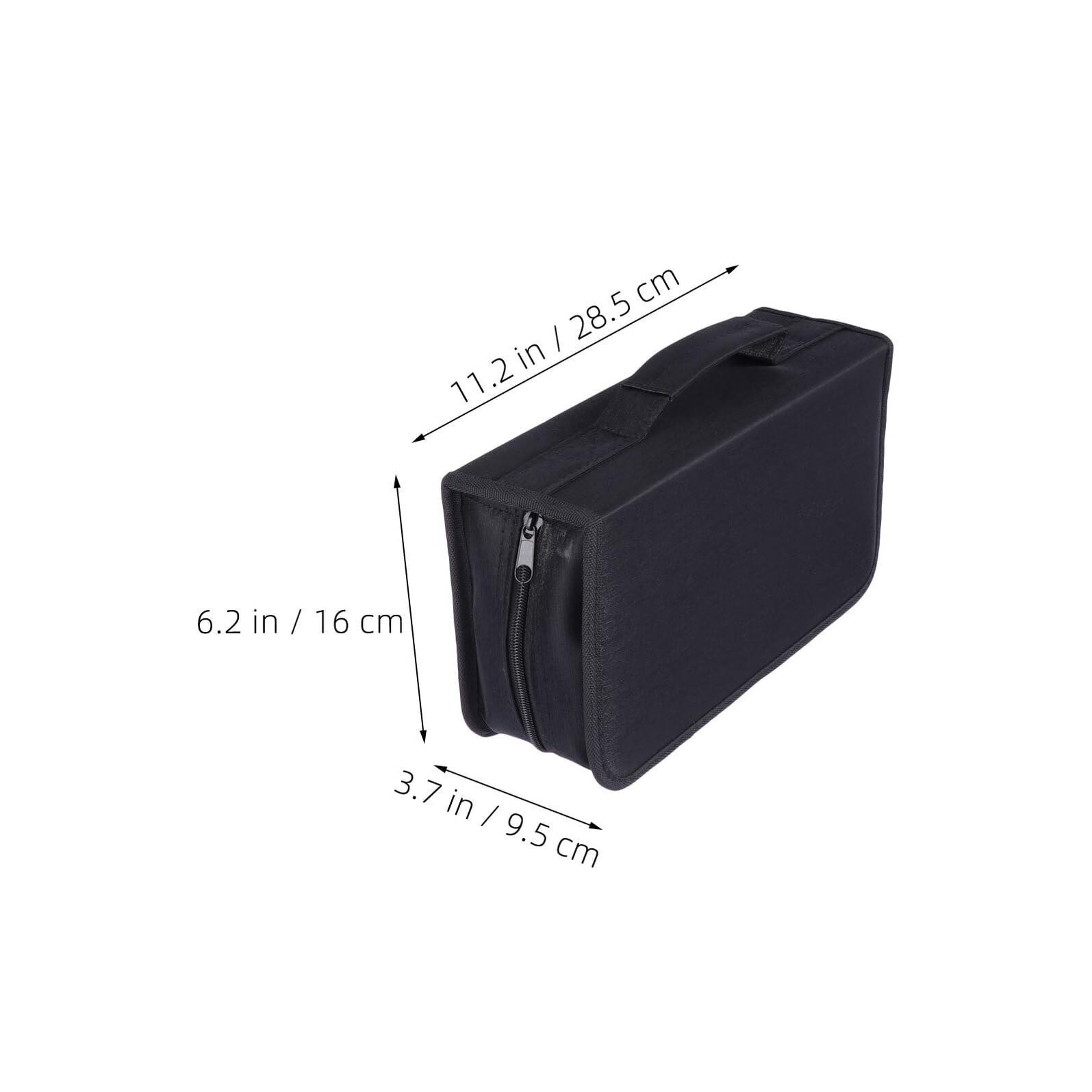 WOONEKY 2 Pezzi Organizer Dvd Custodia Rigida Slot Custodia Cd Dvd Antipolvere con Rilegatura Robusta per Casa Ufficio e Viaggio Nero e Blu