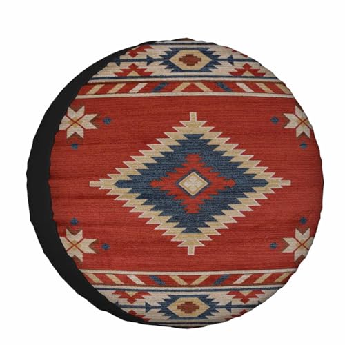 Image of Southwestern Traditional Style Spare Tire Cover 17 inch Wheel Protectors Weatherproof Universal for Trailer Tire Cover Rv SUV Truck Camper Travel Trailer