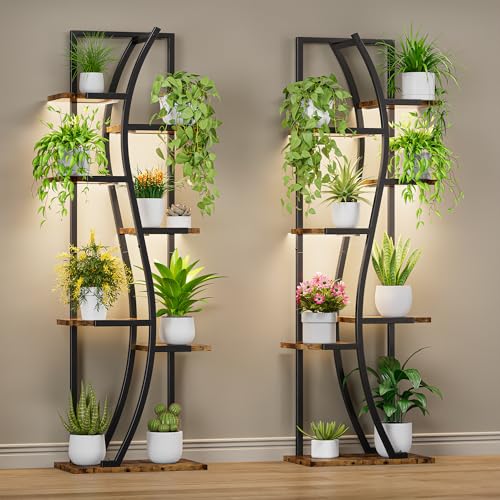 IRONCK Indoor Plant Stand with Grow Light 2 Set - 62