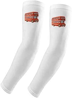 Guante de dos pisos con protección solar UV para brazo de autobús británico, color rojo