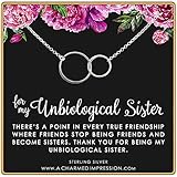 Best Friend Gifts for Women • Unbiological Sister • Sterling Silver Necklace • Christmas Gifts...