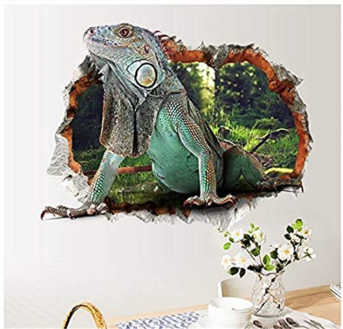 Tifalex Diy 3D Lizard Wall Sticker Removable Mural Art Reptile Wall Decal #TOP3