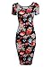 Tom's Ware Women's Sweetheart Short Sleeve Midi Dress TWCWD053-BLACK-US M