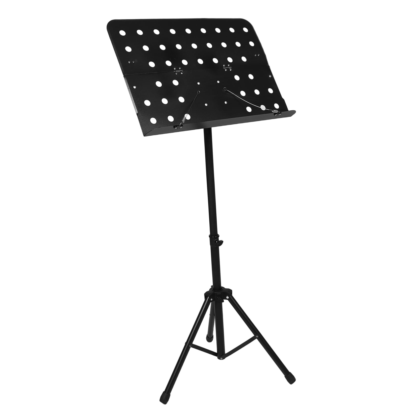 Schwarzer Klappbarer Notenständer Höhenverstellbar für Klavier und Gitarre | Kunststoff und Eisen, Tragbar für Bühne und Reise, Stabiler Halt, Elegantes Design