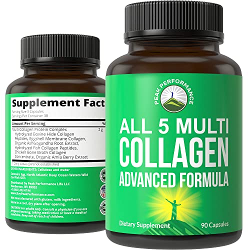 Peak-Performance-All-5-Multi-Collagen-Capsules-90-Pills-of-Grass-Fed-Collagen-Peptides-Protein-with-All-5-Collagen-Types-I-II-IIIV-X-Grass-Fed-Beef-Fish-Chicken-Bone-Broth-Supplement