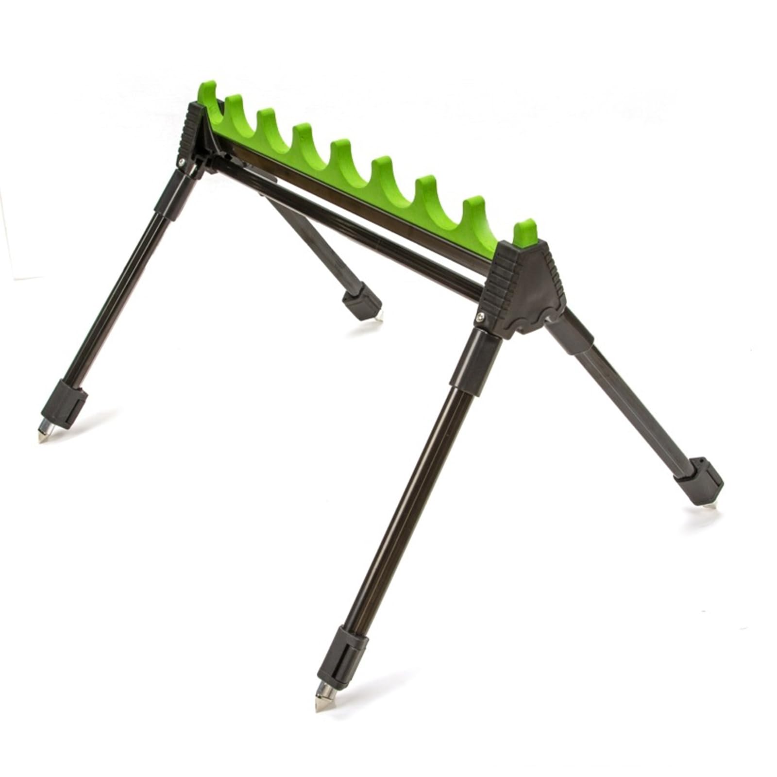 Natudeco Fishing Rod Stand Adjustable Fishing Rod Holder Zinc Alloy Fishing Rod Storage Rack Fishing Pole Organizer for Outdoor Lakes and Rivers (8 Holes)