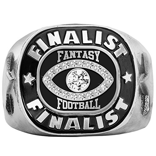 Crown Awards Silver Fantasy Football Finalist Ring - Size 7