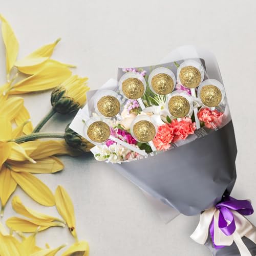 Support plastique pour bouquet : 100 pièces TEHAUX pour fixation de fleurs et chocolat - 7