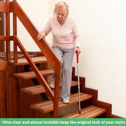 Image of Oleitodh Clear Non-Slip Tape, 2In x 60Ft, Transparent Safety Grip | Non Slip Traction Tape for Stairs, Wet Surfaces, Bathroom Entry, Boat, Outdoor Steps. Invisible, Comfortable Barefoot Texture
