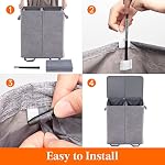 Lifewit Double Laundry Hamper with Lid, Removable Laundry Bags, Gray - Image 5