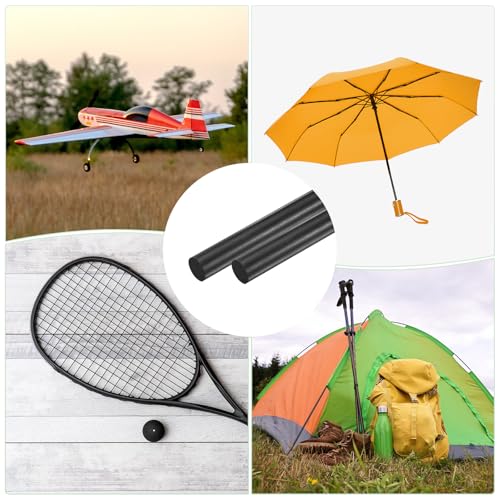 M METERXITY 6erPcs Kohlefaserstäbe 300mm Länge 3mm Durchmesser Kohlefaser Volle Matte Stange Für RC Flugzeug/DIY Basteln/Quadrocopter Arm/Maßstab Modell Drachen Flügel Rohr [11.81 x 0.12 ZOLL]