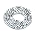 Bling Bling NY Unisex NEW 1 Row Tennis Necklace/Bracelet Silver Finish Lab Created Diamonds 3MM Solitaires Skinny Tennis Chain 16-24 inches Bracelet 6.5-8.5 inches