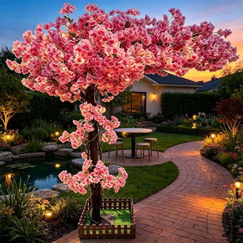 5FT Tall Artificial Cherry Blossom Trees Large Pink