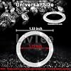 LivTee 2 Piezas Anillo Decorativo de Cristal Doble para Botón de Arranque de Auto, Accesorios Interiores para Mujer, Cubierta Adhesiva para Botón Push to Start, Calcomanías Automotrices, Blanco 8