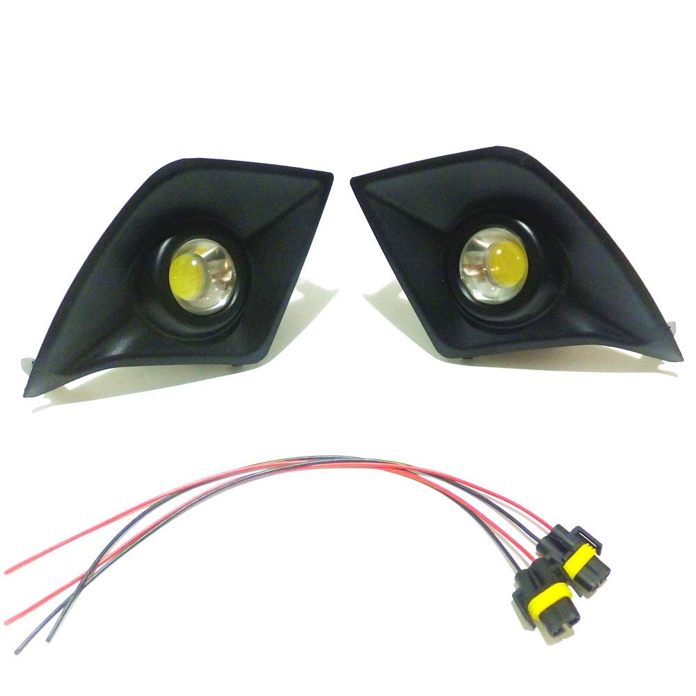 6000K COB LED Daytime Running Lights LED Lens Fog Lamp Assembly compatible for Lexus IS 2014-2016 IS F Sport 2016, 16W 40MM over 1000LM/pc