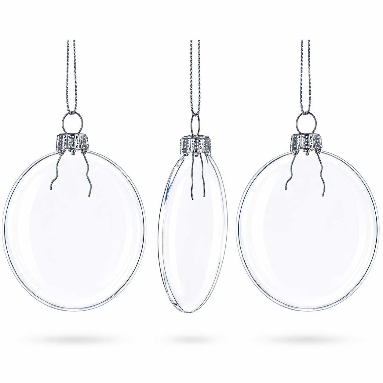 Ornements de Noël BestPysanky en verre plat pour sapin minimaliste