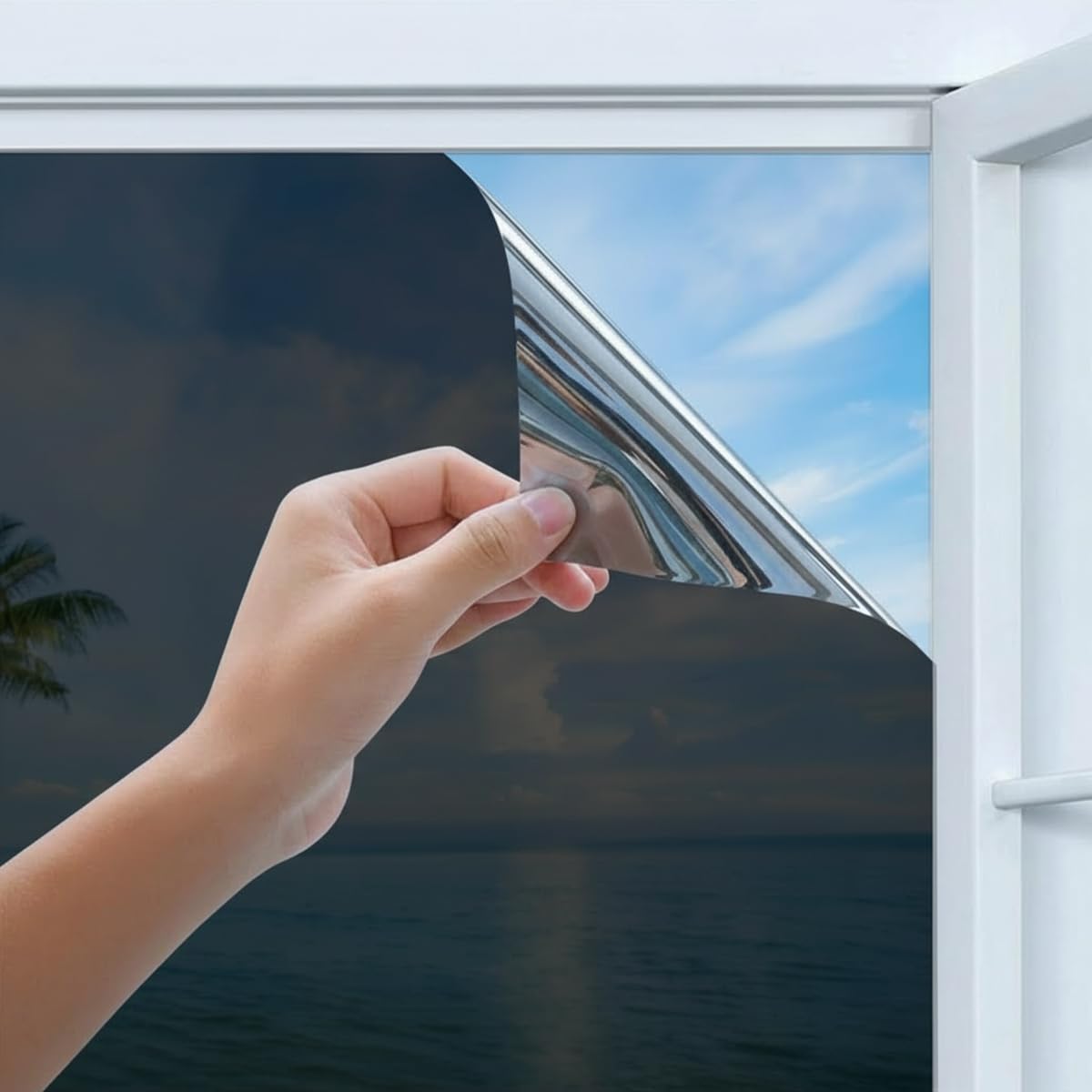 Ambiance Sticker Film Anti Chaleur Fenêtre Anti UV Occultant, 90 cm x 4 m
