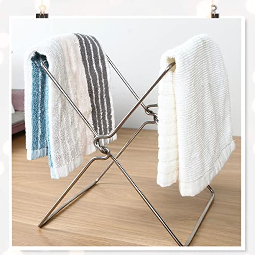 Müllsackständer Klappbar Müllbeutelhalter Küchenarbeitsplatten Müllsackhalter - Tragbar Müllbeutel Halter aus Metall, zum Aufhängen von Abfälle, für Küche Wohnzimmer Camping Picnick Garten. 2 Stück - Image 8