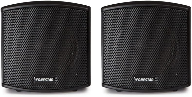 FONESTARPair of 2.5" Wall Mount Speakers 8 Ohms PA Audio HiFi Loudspeakers 25W CUBE-62