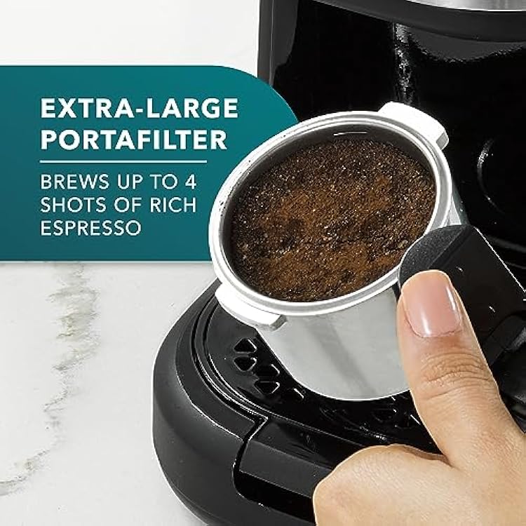 Mr. Coffee 4-Shot Steam Espresso Cappuccino and Latte Maker with Stainless Steel Frothing Pitcher