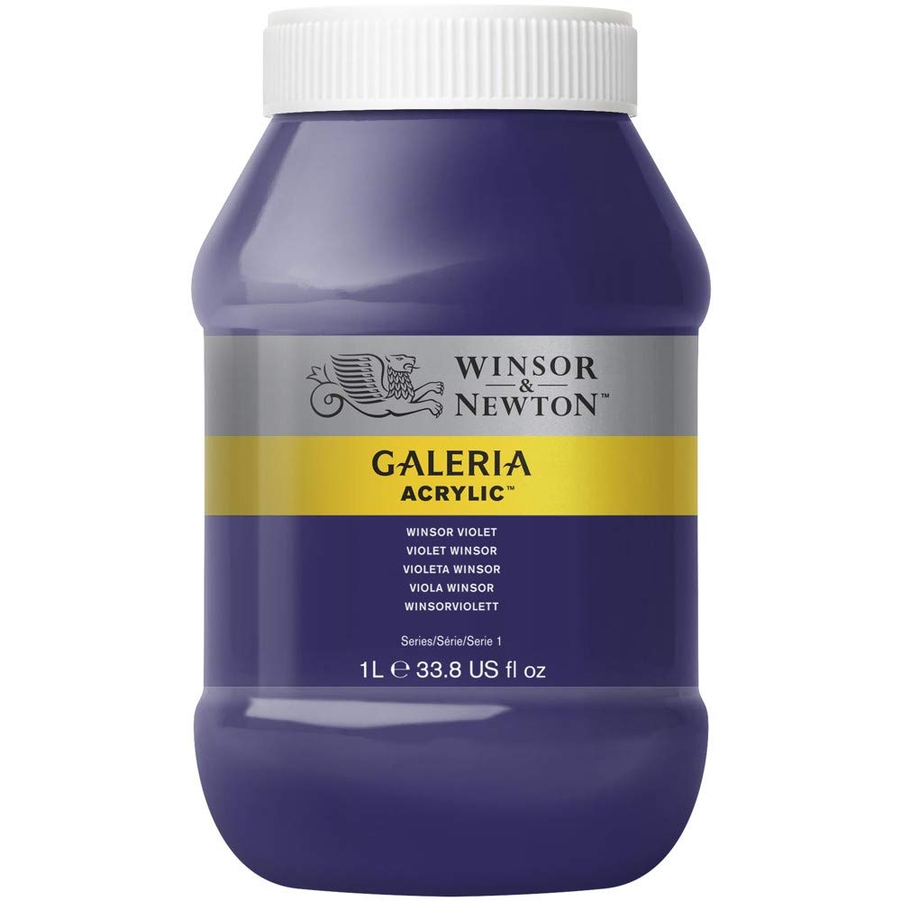 Winsor & Newton 2154728 Galeria Acrylic Paint, High Pigmentation, Non-fading, Butter Consistency, 1000 ml Pot - Winsor Violet โ image 1