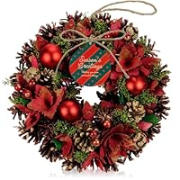 Amazon.co.jp: Morikuru(Ririsu) クリスマスリース 直径 25cm 飾り