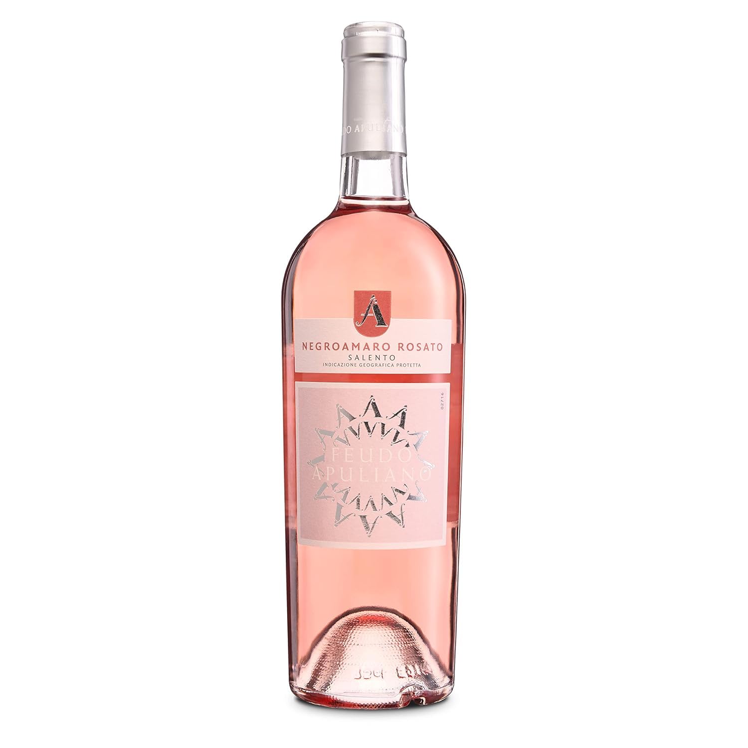 Feudo Apuliano Rosato Salento IGP, Vino Rosato dal Gusto Fresco e Vitale con Finale Agrumato e Profumo Fruttato, 12.5% Vol, Confezione con 6 Bottiglie da 750 ml