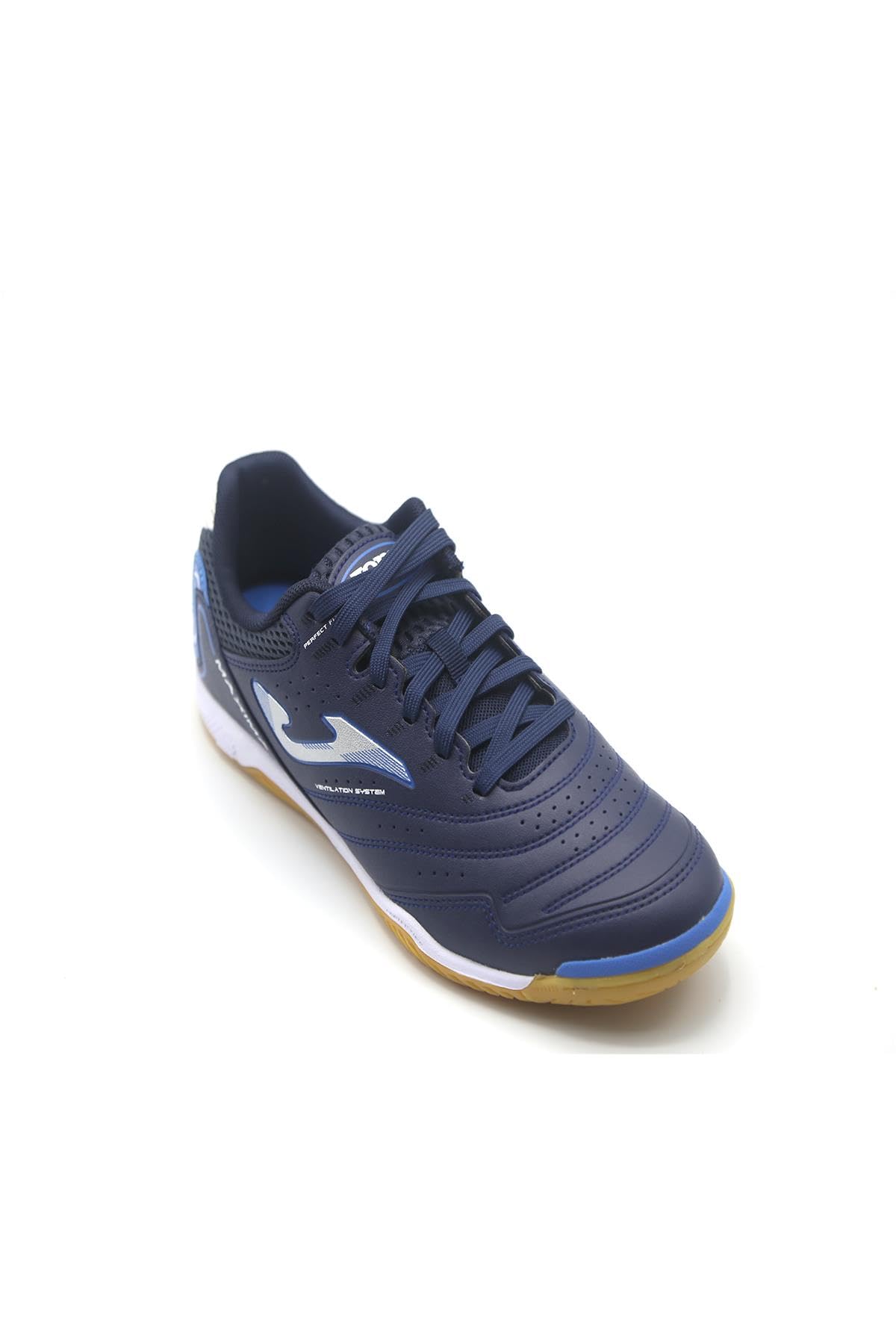 Joma MAXW2531IN Zapatillas fútbol Sala Hombre Joma Negras con Detalles Verde y Amarillo, Suela Antideslizante Hombre Zapatillas