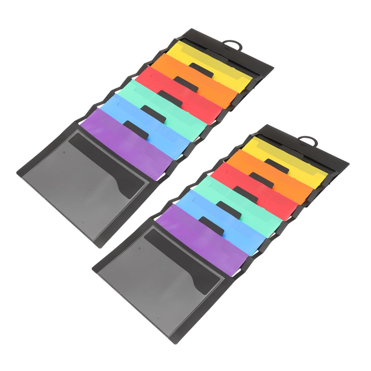 Ayuwqzx One Color Wall Display Unit, 2Pcs Hang Wall Document File Folder Organizer For Travel Black Pp Simple Design