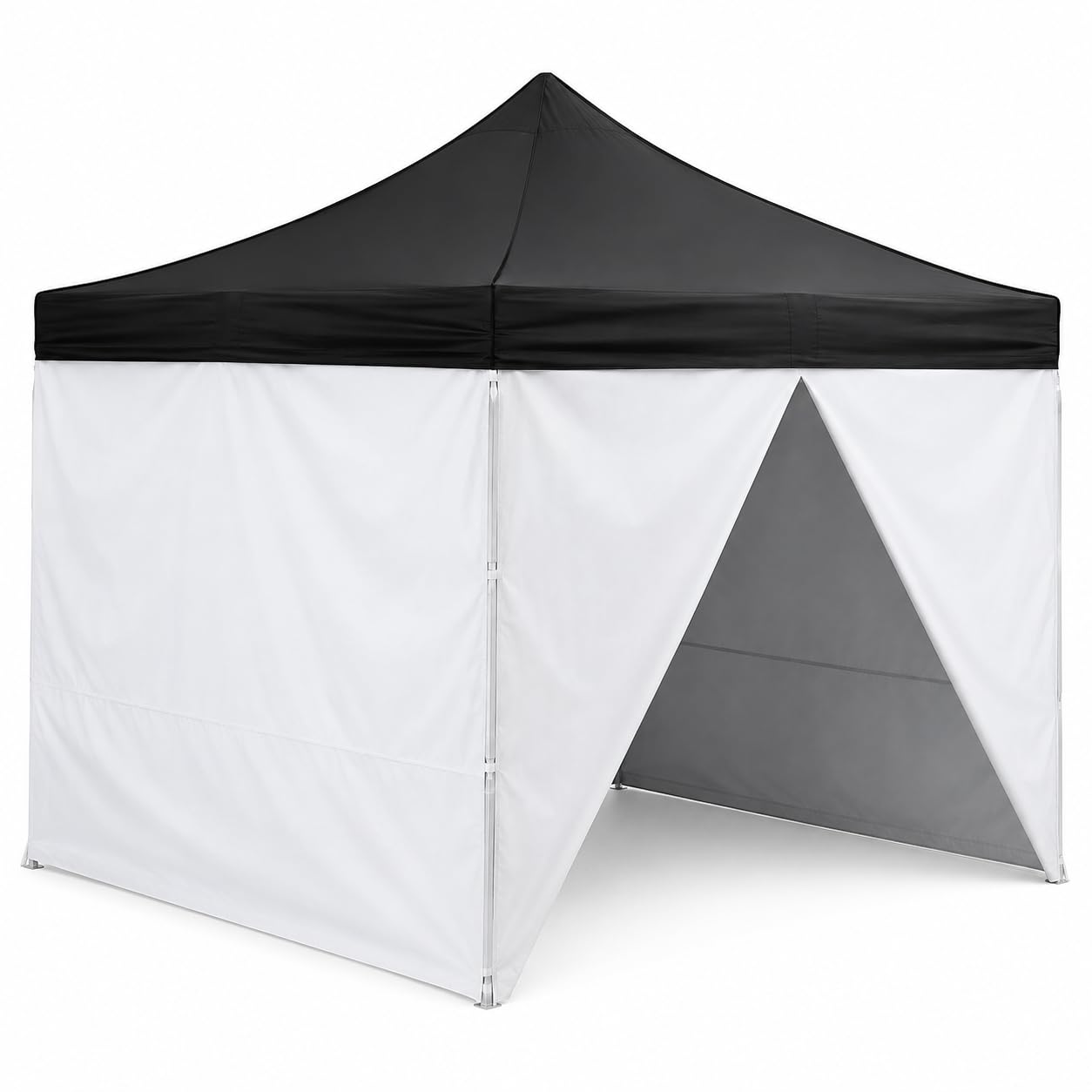 10x10 Ft Aluminum Pop Up Canopy Tent by Glownary – 10 Feet X 10 Feet, Polyester, Black, Model 554alpbkkit4