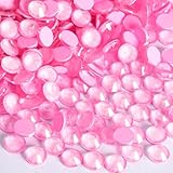 Blinginbox Flatback Rhinestones Round Gems, 1440pcs Luminous Series Glass Stones Neon Gems Non Hotfix Crystal Rhinestones for Nail Charms Crafts Clothes Tumblers,Lt.Pink Neon,SS16.