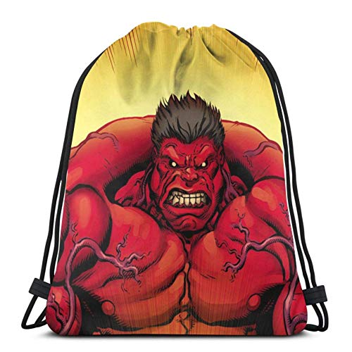 IUBBKI Mochila con cordón con estampado  Hulk rojo antipolvo  bolsa de cuerda Cinch