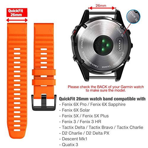 Correa de silicona deportiva 26mm para Garmin miniatura 4