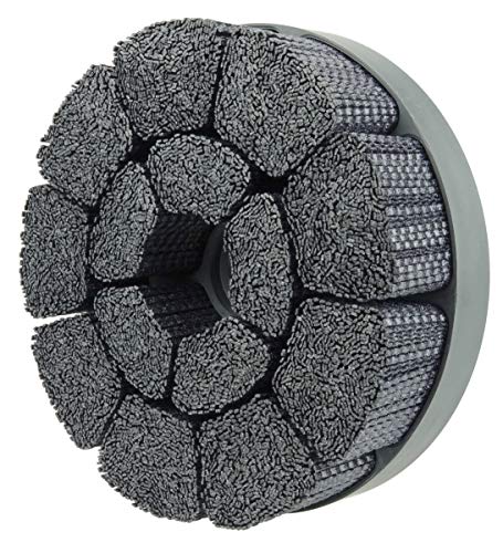 Image of Weiler 86199 8 inch Burr-Rx Maximum Density Shell-Mill Holder Disc Brush, 80CG Crimped Rectangular Fill, Made in The USA