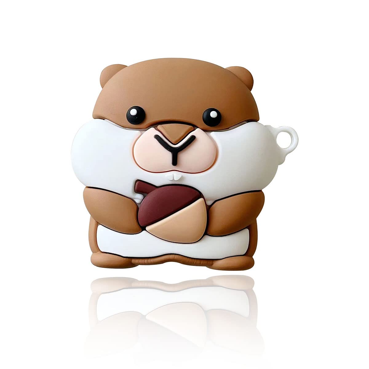 YAKVOOK for AirPod 3 Cover Case,Cute 3D Cartoon Squirrel AirPods 3rd Generation Cover Kawaii Soft Silicone Protective Cover with Keychain Shockproof Charging Case for AirPods 3 for Girls Women