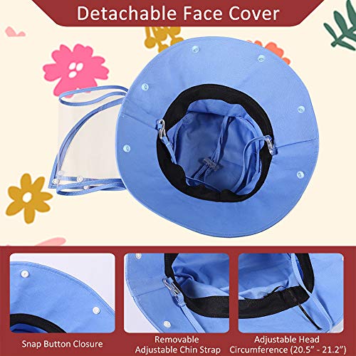 KKmoon Protetor solar externo com proteção UV Chapéu de balde de pesca removível com viseira removív