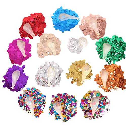 Image of Multicolor Metallic Foil Confetti(0.59 inch) Round Dots Glitter Rainbow Table Confetti for Party Wedding Decorations,2.11 OZ per pack
