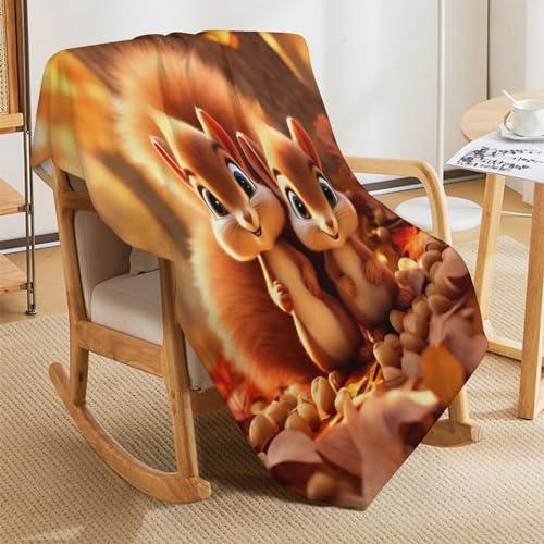 Couverture écureuil mignon en flannel pour des soirées cocooning devant la télé - 8