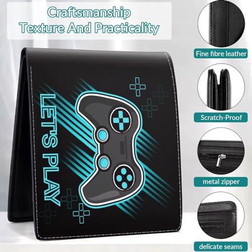 Gaming Gifts for Boys Wallet Gamepad 8-10 8-12 9-12 11-15 5-7 13-15 Credit Id Card Cash Holder Black Rfid Blocking Zipper Cute Cool Funny Aesthetic Gamer Wallets Gifts for Gamers Men Boy Teenager2