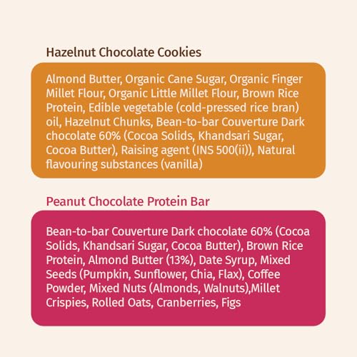Image of The Good Kind Hazlnut Chocolate Cookies (1 Pack) & Peanut Chocolate Protein Bar (2 Pack), Nutty Protein Snack, Perfect for Snacking, Gluten Free, Palm Oil free & Vegan (Combo Pack of 3)