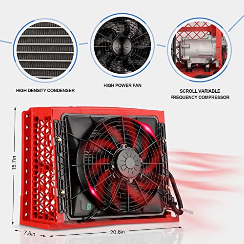 Rv65F 12V Parking Air Conditioner Unit, 12V Dc Air Conditioner Truck Rv Excavator Van Farm Vehicle Split Type Air Conditioner (12V Voltage) #TOP1