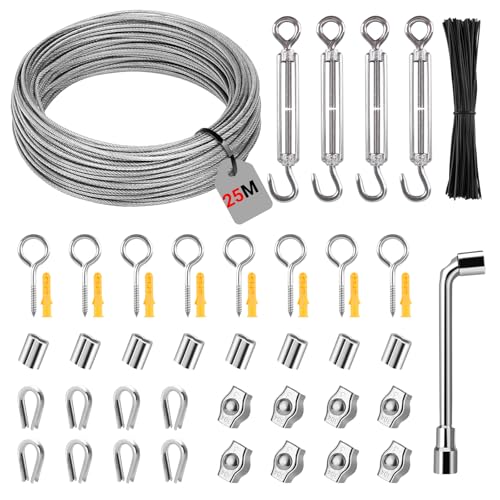 25m 1mm Câble En Acier Inoxydable 304, Structure 7x7 Haute