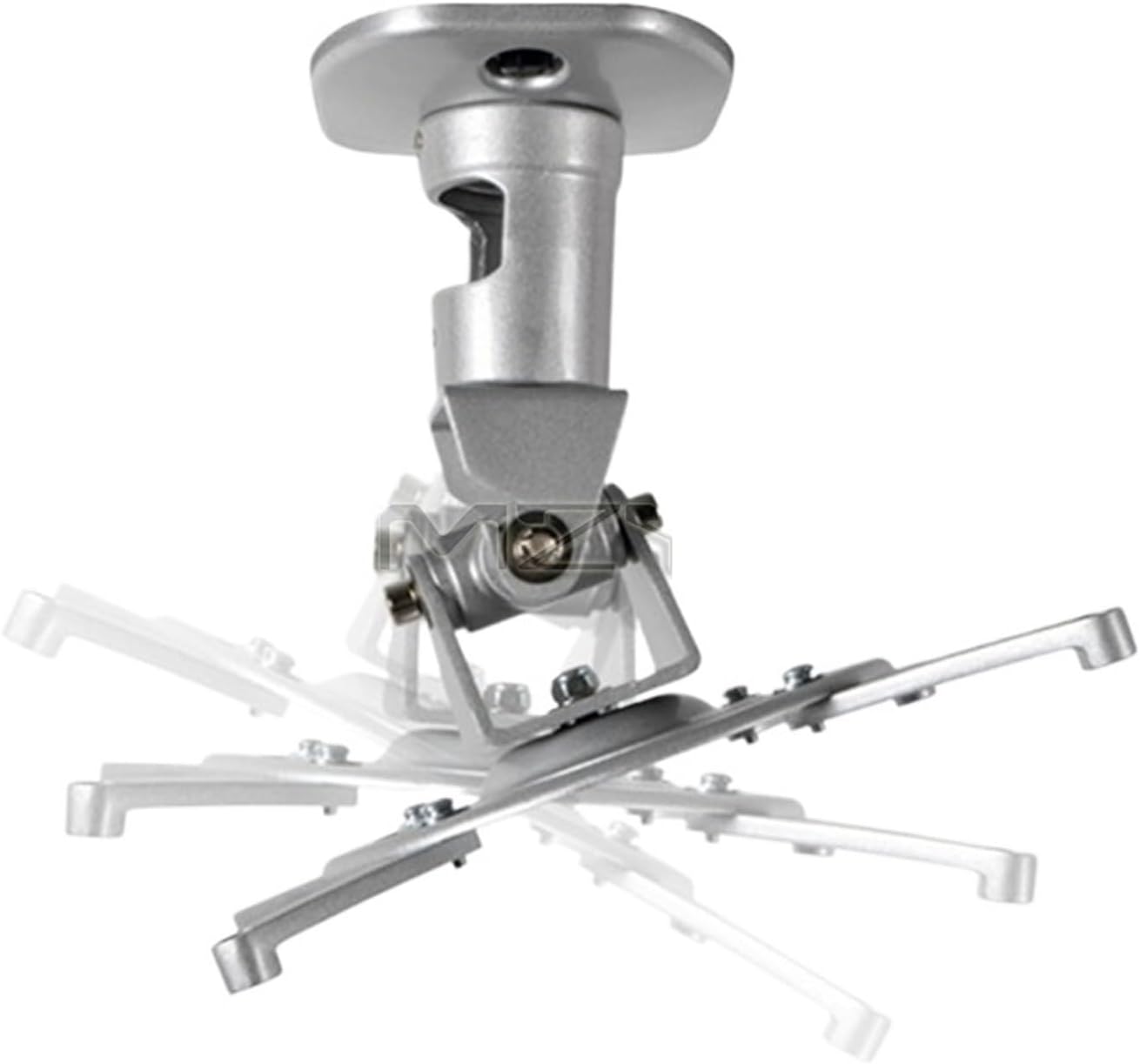 天井マウントブラケットプロジェクター格納式アームスイベル回転チルト調節可能ハンガーpr01(シルバー)