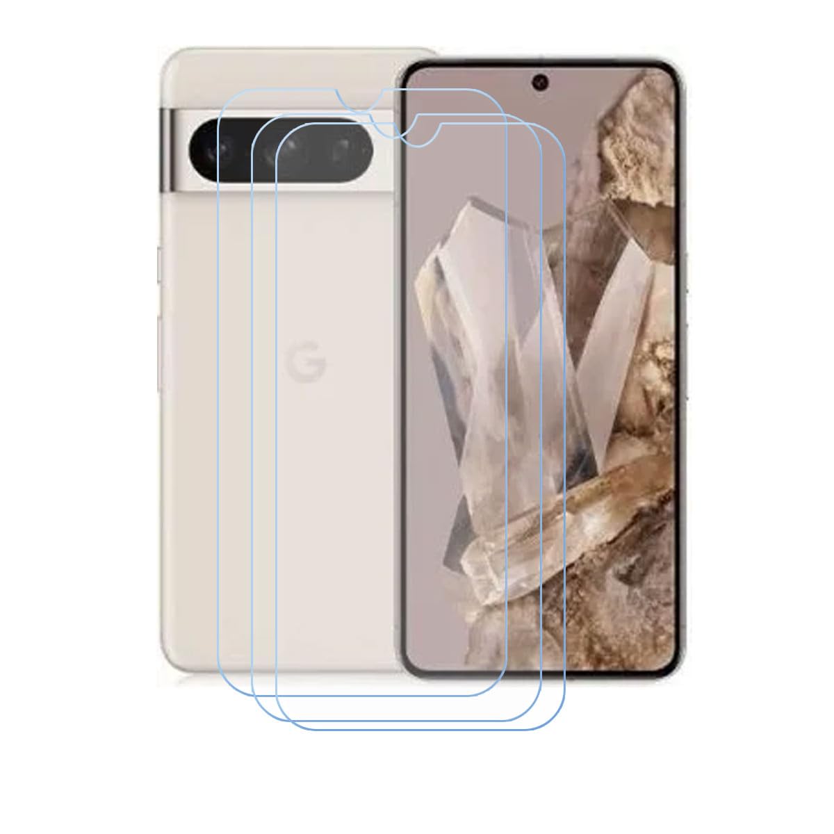 Pollachi Pellicola protettiva in vetro temperato per Google Pixel 9 Pro XL, durezza 9H, infrangibile, anti impronte digitali, senza bolle