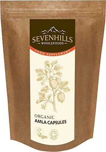 Sevenhills Wholefoods Organic Amla Capsules 500mg, 100g, Approx 167 Capsules