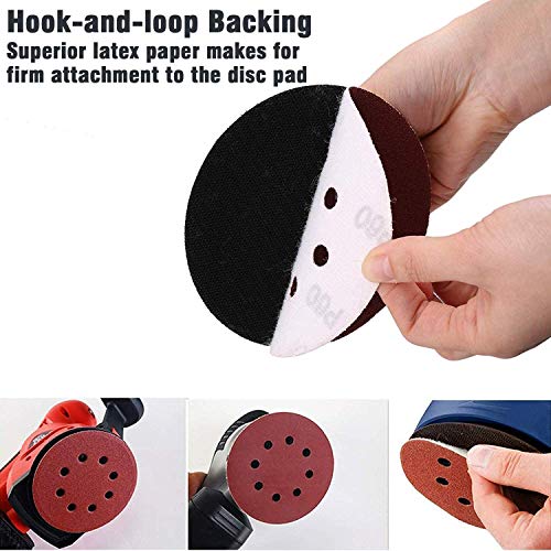 Image of iBELL Sanding Disc 180mm (7 inch) with 8 Holes for Dust Vacuum 180 Grit (10Pcs Pack)