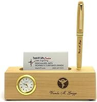 Vista 27 de Tarjetero personalizado de palisandro sólido con reloj y bolígrafo para hombres BUS-MP-Bankers