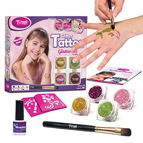 Glitzertattoos Tytoo Glamorous mit 35 Schablonen, hypoallergen