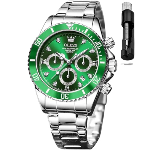 Image of OLEVS Womens Watch Fashion Dress Diamond Female Watches for Ladies Analog Stainless Steel Waterproof Luminous Day Date Two Tone Wristwatch