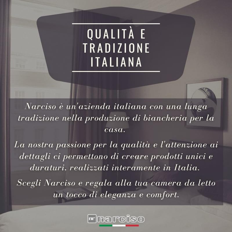 NARCISO Lenzuolo con Angoli Matrimoniale 100% Cotone (180x200 con Angolo di 30cm) Lenzuola Sotto con Angoli Matrimoniale Traspirante ed Anallergico, Biancheria da Letto Made in Italy (2P, Panna) - 5